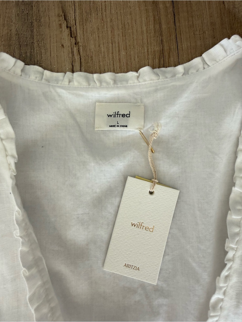 Wilfred White Ruffle-Edge Linen Vest - Picture 2 of 3